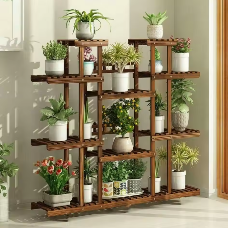 木制植物架花盆架室内外多层植物展示架